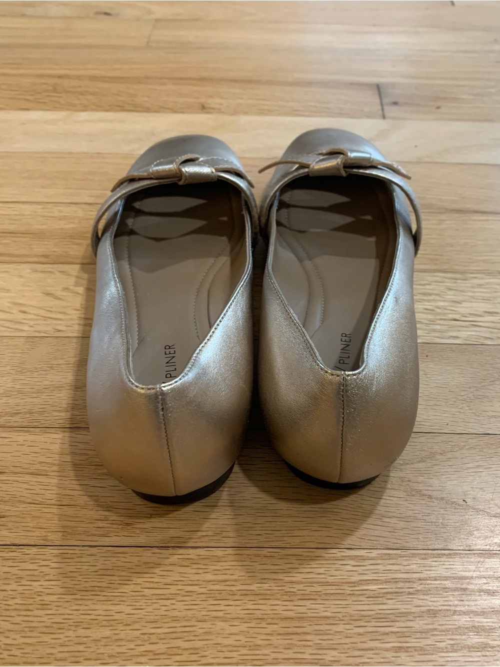 Donald J. Pliner Metallic Ballet Flats Strap Square Toe Women’s Size 8.5 - Picture 3 of 9
